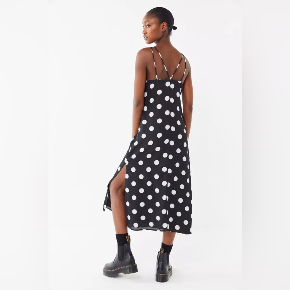 Urban Outfitters strappy  Black and White Polka Dot Dress Med.